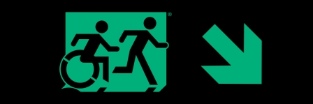 Accessible Exit Sign Project Running Man Wheelchair Wheelie Man Symbol Accessible Means of Egress Icon Exit Sign 33