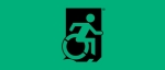 Accessible Exit Sign Project Wheelchair Wheelie Man Symbol Accessible Means of Egress Icon Exit Sign 46