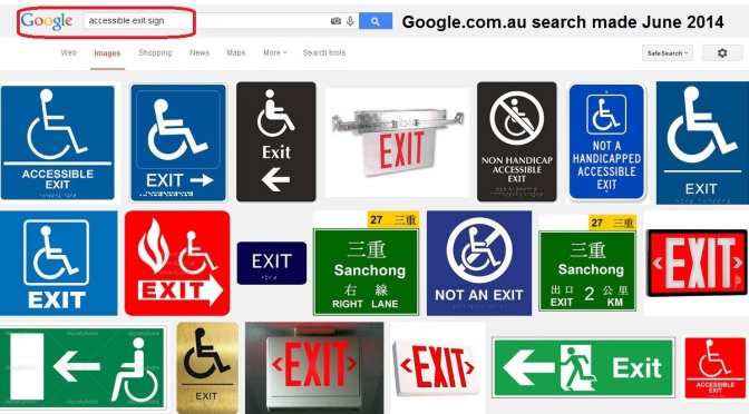 Google Search for Accessible Exit Signs