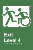 Accessible Exit Sign Project Wheelchair Door Sign Level 4 Accessible Means of Egress Icon