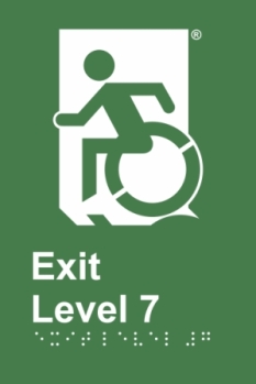 Accessible Exit Sign Project Wheelchair Door Sign Level 7 Accessible Means of Egress Icon
