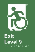 Accessible Exit Sign Project Wheelchair Door Sign Level 9 Accessible Means of Egress Icon