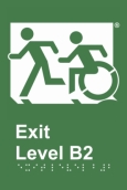 Accessible Exit Sign Project Wheelchair Door Sign Level B2 Accessible Means of Egress Icon