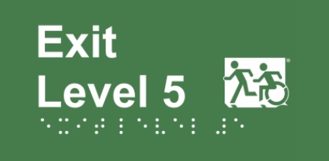 Accessible Exit Sign Project Wheelchair Door Sign Level 5 Accessible Means of Egress Icon