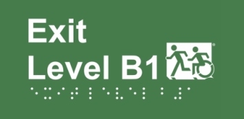 Accessible Exit Sign Project Wheelchair Door Sign Level B1 Accessible Means of Egress Icon