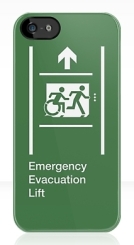 Accessible Exit Sign Project Wheelchair Wheelie Running Man Symbol Means of Egress Icon Disability Emergency Evacuation Fire Safety Lift Elevator iPhone Case 5