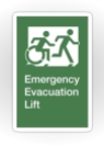 Accessible Exit Sign Project Wheelchair Wheelie Running Man Symbol Means of Egress Icon Disability Emergency Evacuation Fire Safety Lift Elevator Sticker 8