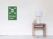 Accessible Exit Sign Project Wheelchair Wheelie Running Man Symbol Means of Egress Icon Disability Emergency Evacuation Fire Safety Refuge Area Poster 1