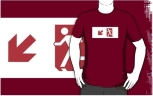 Running Man Fire Safety Exit Sign Emergency Evacuation Adult T-Shirt 120