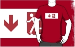 Running Man Fire Safety Exit Sign Emergency Evacuation Adult T-Shirt 121