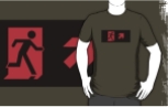 Running Man Fire Safety Exit Sign Emergency Evacuation Adult T-Shirt 3