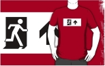Running Man Fire Safety Exit Sign Emergency Evacuation Adult T-Shirt 37