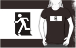 Running Man Fire Safety Exit Sign Emergency Evacuation Adult T-Shirt 53