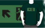 Running Man Fire Safety Exit Sign Emergency Evacuation Adult T-Shirt 66