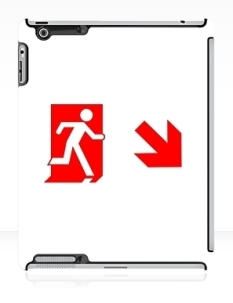 Running Man Fire Safety Exit Sign Emergency Evacuation Apple iPad Tablet Case 113