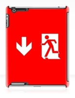 Running Man Fire Safety Exit Sign Emergency Evacuation Apple iPad Tablet Case 118