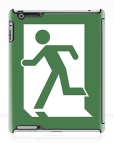 Running Man Fire Safety Exit Sign Emergency Evacuation Apple iPad Tablet Case 134