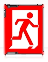 Running Man Fire Safety Exit Sign Emergency Evacuation Apple iPad Tablet Case 141