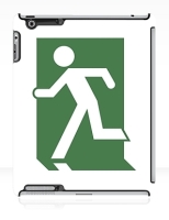 Running Man Fire Safety Exit Sign Emergency Evacuation Apple iPad Tablet Case 150