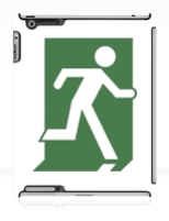 Running Man Fire Safety Exit Sign Emergency Evacuation Apple iPad Tablet Case 151