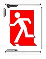 Running Man Fire Safety Exit Sign Emergency Evacuation Apple iPad Tablet Case 153