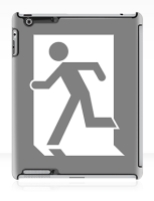 Running Man Fire Safety Exit Sign Emergency Evacuation Apple iPad Tablet Case 19