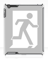 Running Man Fire Safety Exit Sign Emergency Evacuation Apple iPad Tablet Case 27