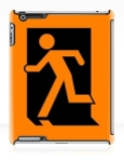 Running Man Fire Safety Exit Sign Emergency Evacuation Apple iPad Tablet Case 4
