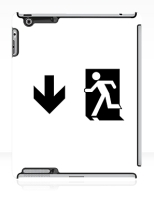 Running Man Fire Safety Exit Sign Emergency Evacuation Apple iPad Tablet Case 55