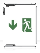 Running Man Fire Safety Exit Sign Emergency Evacuation Apple iPad Tablet Case 57