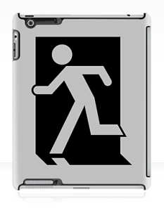 Running Man Fire Safety Exit Sign Emergency Evacuation Apple iPad Tablet Case 6