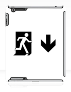 Running Man Fire Safety Exit Sign Emergency Evacuation Apple iPad Tablet Case 64