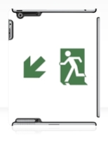 Running Man Fire Safety Exit Sign Emergency Evacuation Apple iPad Tablet Case 68