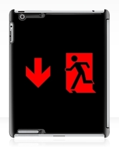 Running Man Fire Safety Exit Sign Emergency Evacuation Apple iPad Tablet Case 87