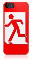 Running Man Fire Safety Exit Sign Emergency Evacuation Apple iPhone 5 Mobile Phone Case 10
