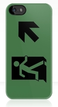 Running Man Fire Safety Exit Sign Emergency Evacuation Apple iPhone 5 Mobile Phone Case 140