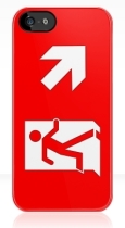 Running Man Fire Safety Exit Sign Emergency Evacuation Apple iPhone 5 Mobile Phone Case 145