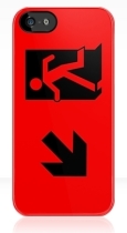 Running Man Fire Safety Exit Sign Emergency Evacuation Apple iPhone 5 Mobile Phone Case 22