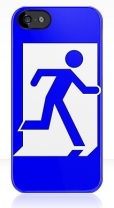 Running Man Fire Safety Exit Sign Emergency Evacuation Apple iPhone 5 Mobile Phone Case 23