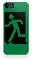 Running Man Fire Safety Exit Sign Emergency Evacuation Apple iPhone 5 Mobile Phone Case 3