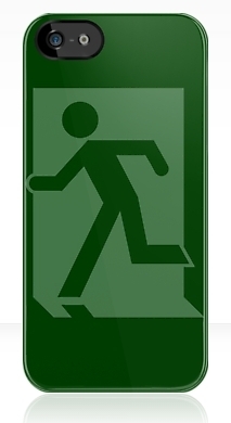 Running Man Fire Safety Exit Sign Emergency Evacuation Apple iPhone 5 Mobile Phone Case 34