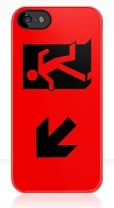 Running Man Fire Safety Exit Sign Emergency Evacuation Apple iPhone 5 Mobile Phone Case 36