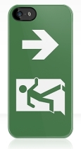 Running Man Fire Safety Exit Sign Emergency Evacuation Apple iPhone 5 Mobile Phone Case 38