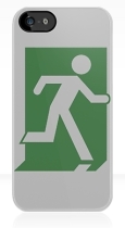 Running Man Fire Safety Exit Sign Emergency Evacuation Apple iPhone 5 Mobile Phone Case 39