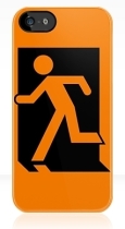 Running Man Fire Safety Exit Sign Emergency Evacuation Apple iPhone 5 Mobile Phone Case 4