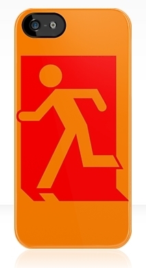 Running Man Fire Safety Exit Sign Emergency Evacuation Apple iPhone 5 Mobile Phone Case 40