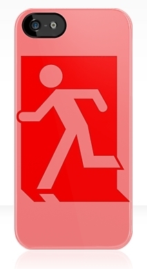Running Man Fire Safety Exit Sign Emergency Evacuation Apple iPhone 5 Mobile Phone Case 42