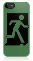 Running Man Fire Safety Exit Sign Emergency Evacuation Apple iPhone 5 Mobile Phone Case 47