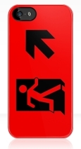 Running Man Fire Safety Exit Sign Emergency Evacuation Apple iPhone 5 Mobile Phone Case 51