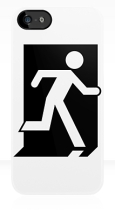 Running Man Fire Safety Exit Sign Emergency Evacuation Apple iPhone 5 Mobile Phone Case 63